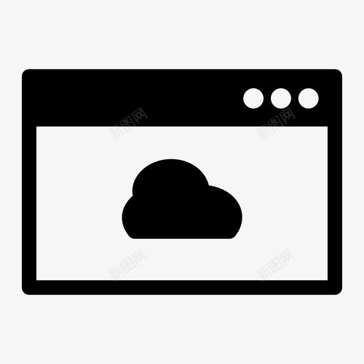浏览器云云服务互联网接入图标svg_新图网 https://ixintu.com 云服务 互联网接入 在线浏览器 浏览器云 网页