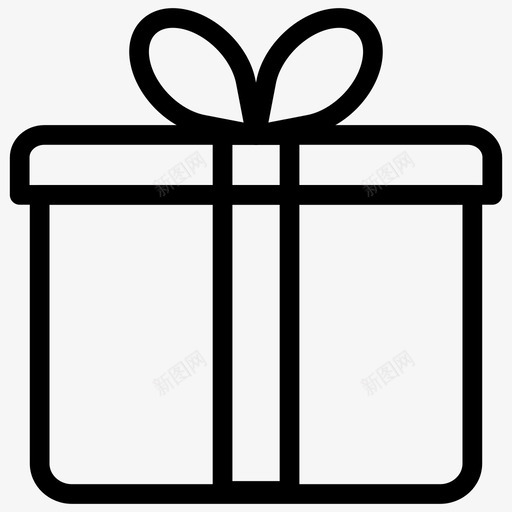 礼品商务包裹图标svg_新图网 https://ixintu.com 包裹 商务 惊喜 礼品 礼物 购物电子商务线图标
