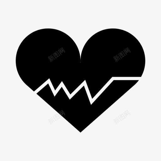 心跳医疗脉搏图标svg_新图网 https://ixintu.com 医疗 心跳 脉搏 节奏