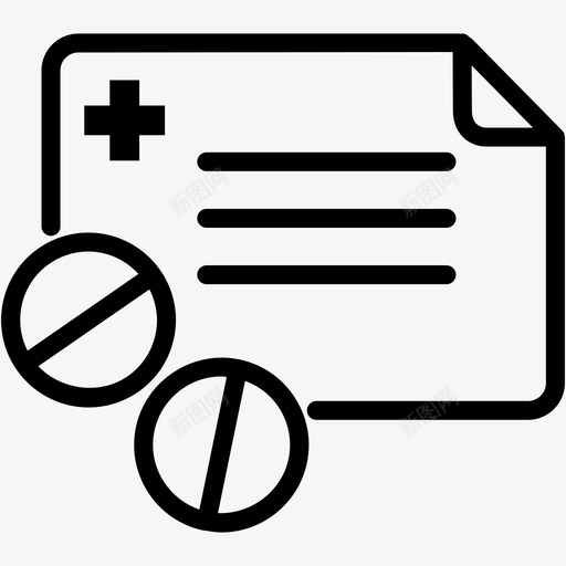 医疗报告注释处方图标svg_新图网 https://ixintu.com 医疗保健3 医疗报告 处方 注释