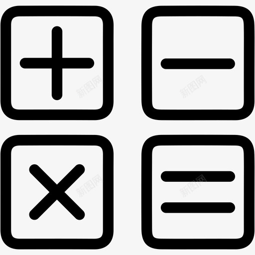 计算器日历日图标svg_新图网 https://ixintu.com 办公业务 历史 年 日 日历 月 计算器