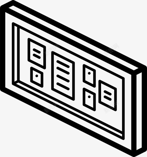 布告板家具信息图标svg_新图网 https://ixintu.com 信息 家具 家具轮廓 布告板