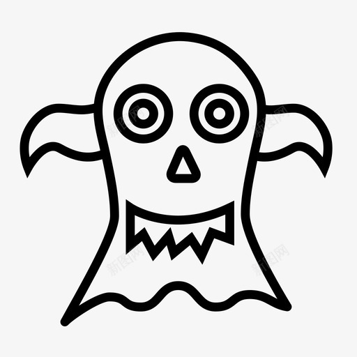 鬼万圣节万圣节鬼魂图标svg_新图网 https://ixintu.com 万圣节 万圣节鬼魂 恐怖 游戏 鬼