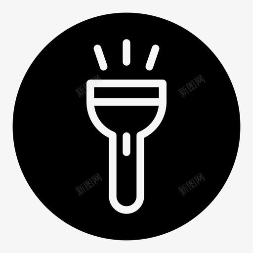 手电筒明亮野营图标svg_新图网 https://ixintu.com 手电筒 明亮 灯 电 野营