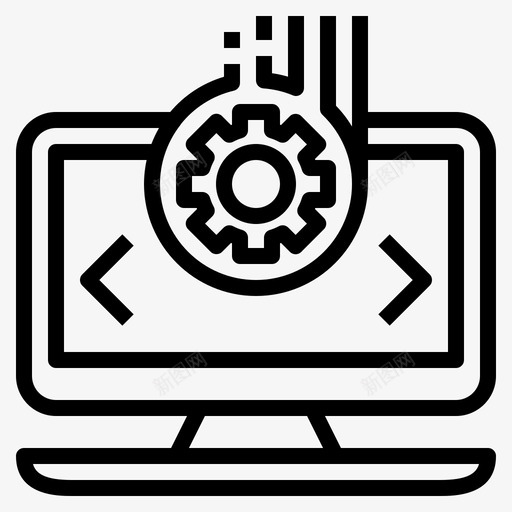 开发人员编码员程序员图标svg_新图网 https://ixintu.com 商业和金融 开发人员 程序员 系统 编码员 设置