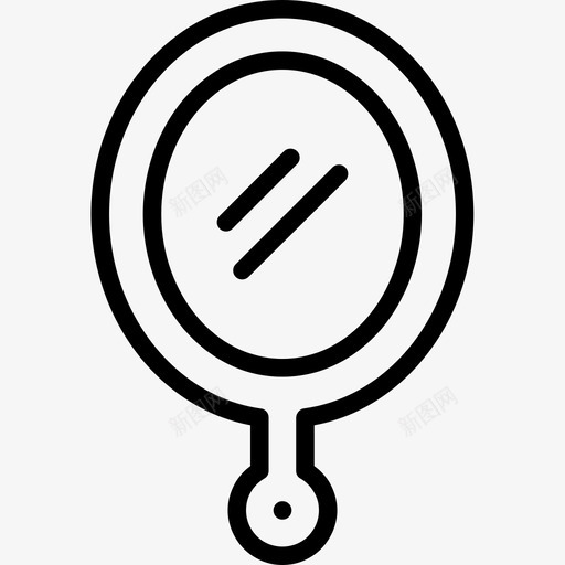 镜子美容玻璃图标svg_新图网 https://ixintu.com 化妆 化妆品美容轮廓 反射 玻璃 美容 镜子