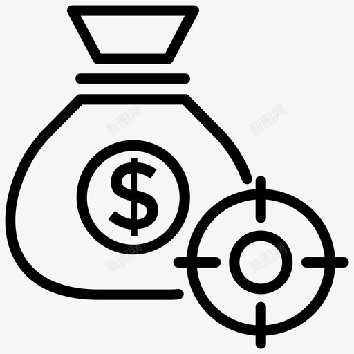 资金搜寻税收项目管理行图标svg_新图网 https://ixintu.com 税收 资金搜寻 项目管理行图标