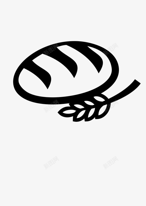 面包食物小麦图标svg_新图网 https://ixintu.com 小麦 面包 食物