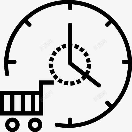 购物挂钟小时分钟图标svg_新图网 https://ixintu.com 分钟 小时 时间 购物挂钟 销售