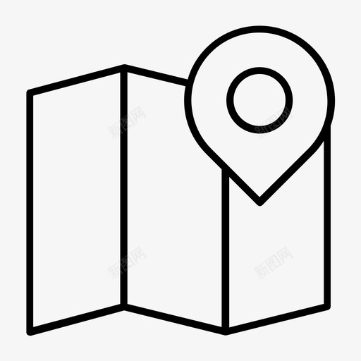 地理位置图图标svg_新图网 https://ixintu.com 地理位置图