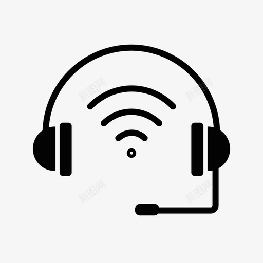 无线耳机耳机帮助台图标svg_新图网 https://ixintu.com wifi 帮助台 无线耳机 物联网 物联网填充 耳机