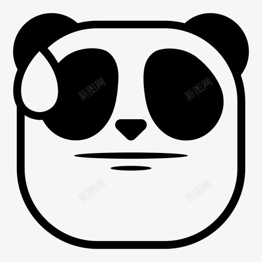 无脸熊猫滴表情图标svg_新图网 https://ixintu.com 无脸熊猫 滴 表情 表情符号 韩娜表情符号熊猫版