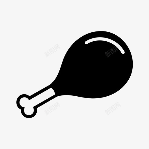 炸鸡鸡腿图标svg_新图网 https://ixintu.com 炸鸡 鸡腿