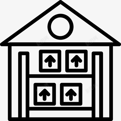 仓库存储单元商店图标svg_新图网 https://ixintu.com 仓库 商店 存储单元 物流配送线图标