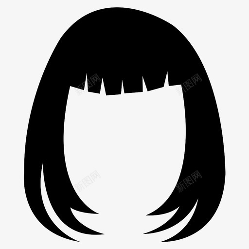 长头发的女人女人长头发图标svg_新图网 https://ixintu.com 人 女人 长头发 长头发的女人