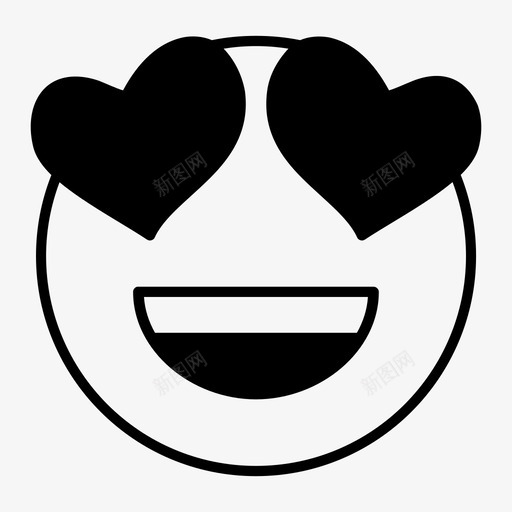 在爱的脸上表情笑图标svg_新图网 https://ixintu.com 在爱的脸上 微笑 笑 表情