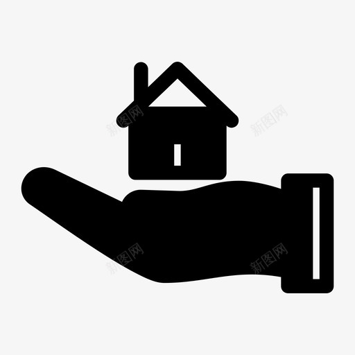 财产保险房子保护图标svg_新图网 https://ixintu.com 保护 房子 财产保险