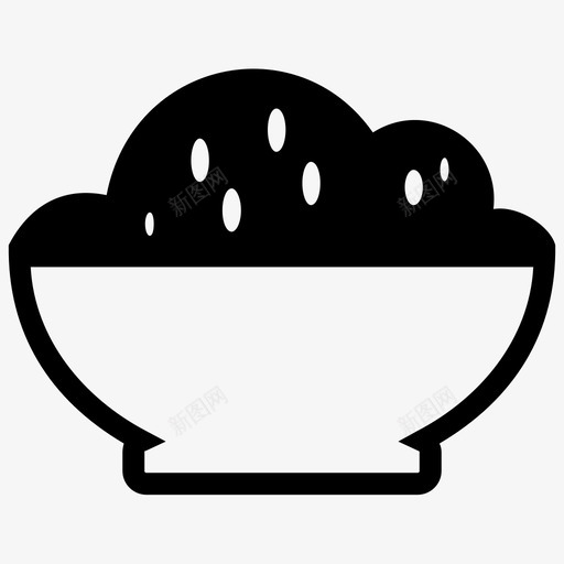 米饭碗一碗饭图标svg_新图网 https://ixintu.com 一碗饭 碗 米饭 食物 饭碗