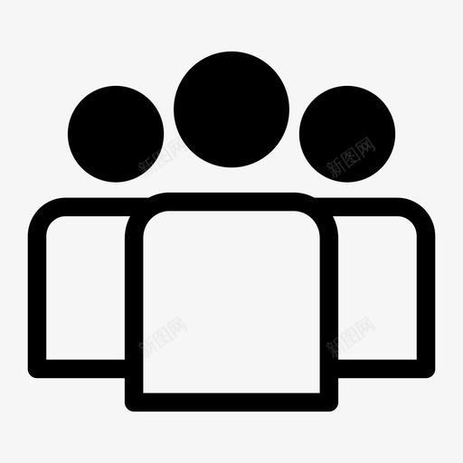 人员组社区用户图标svg_新图网 https://ixintu.com 人员组 用户 社区