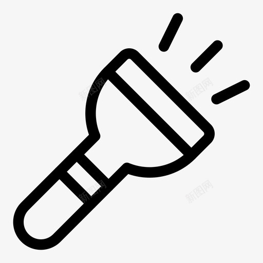 手电筒明亮野营图标svg_新图网 https://ixintu.com 手电筒 明亮 灯 电 野营