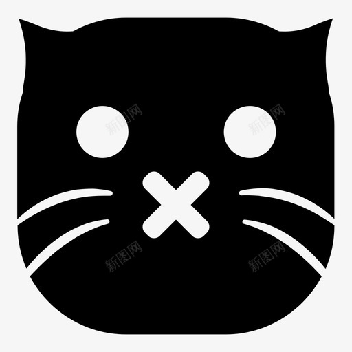 无声猫表情符号韩娜表情猫版图标svg_新图网 https://ixintu.com 无声猫 表情符号 韩娜表情猫版