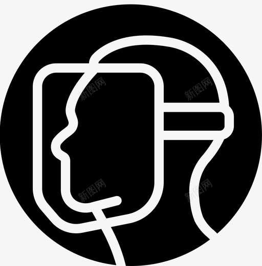 防护用品钢制防护面罩图标svg_新图网 https://ixintu.com 钢制防护面罩 防护用品