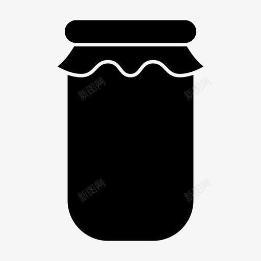 蜂蜜食物罐子图标svg_新图网 https://ixintu.com 厨房用具 厨房用具固体 甜味 罐子 蜂蜜 食物