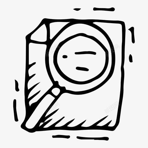 研究上课放大镜图标svg_新图网 https://ixintu.com 上课 放大镜 涂鸦教育 研究