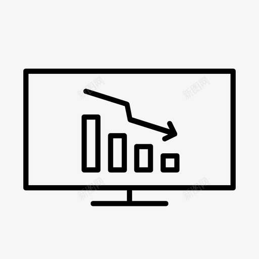 递减图递减向下图标svg_新图网 https://ixintu.com 向下 财务 递减 递减图 销售 销售图粗体