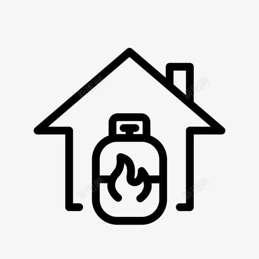 家用燃气火灾天然气图标svg_新图网 https://ixintu.com 天然气 家用燃气 火灾 用户界面