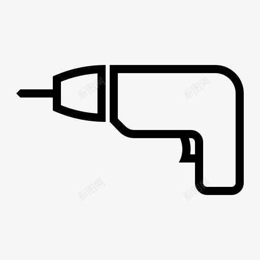 电钻钻床手图标svg_新图网 https://ixintu.com 工具 手 手工具 电钻 钻床