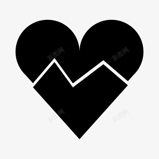 破碎的心离婚爱情图标svg_新图网 https://ixintu.com 分离 浪漫 爱情 破碎的心 离婚