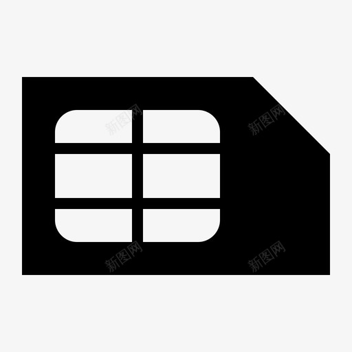 sim卡手机软件图标svg_新图网 https://ixintu.com sim卡 手机 软件