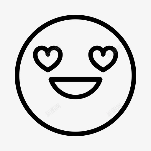 爱的表情表情快乐图标svg_新图网 https://ixintu.com 心 快乐 爱的表情 表情 表情脸