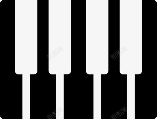 钢琴键音频流派图标svg_新图网 https://ixintu.com 乐器 流派 钢琴键 音乐 音频