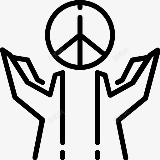 拯救和平祈祷保护图标svg_新图网 https://ixintu.com 保护 和平与人权 拯救和平 祈祷
