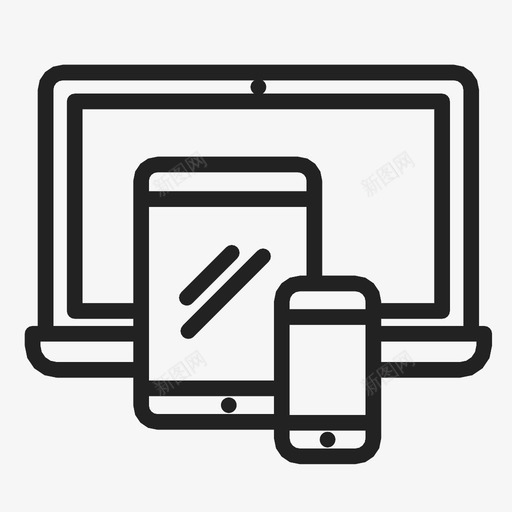 设备小工具笔记本电脑图标svg_新图网 https://ixintu.com 小工具 平板电脑 手机 智能手机 笔记本电脑 设备