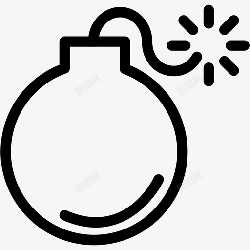 炸弹爆炸物危险图标svg_新图网 https://ixintu.com 危险 战争 炸弹 爆炸物 物体