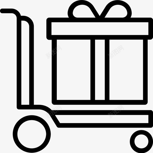 礼品配送活动物流礼品包图标svg_新图网 https://ixintu.com 活动物流 物流配送线图标 礼品包 礼品包裹 礼品配送