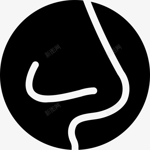 鼻子身体部位健康图标svg_新图网 https://ixintu.com 健康 医疗 医疗24像素固体 身体部位 鼻子