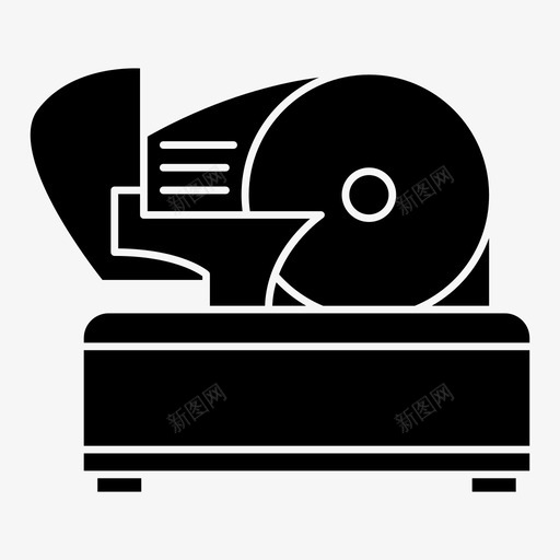 熟食切片机电器设备图标svg_新图网 https://ixintu.com 厨房用具 熟食切片机 电器 肉类 设备 餐厅