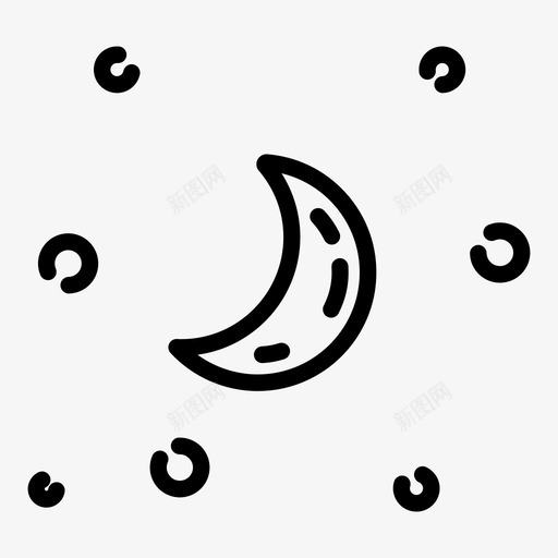 夜晚黑暗万圣节图标svg_新图网 https://ixintu.com 万圣节 夜晚 恐怖 月亮 节日 黑暗