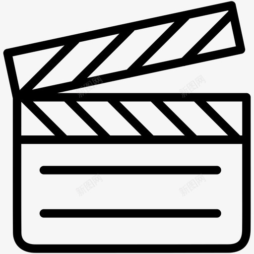 快板板播放图标svg_新图网 https://ixintu.com 场景 工作室多媒体删除 快板 拍摄 播放 板