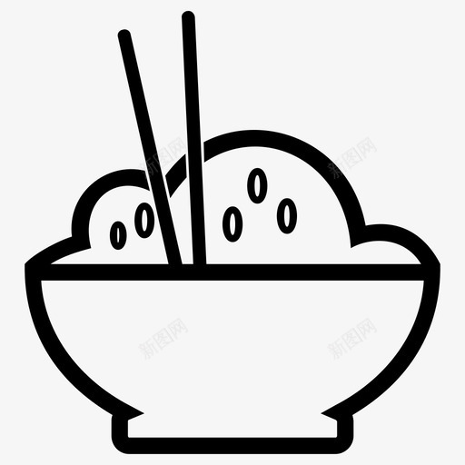 米饭碗一碗饭图标svg_新图网 https://ixintu.com 一碗饭 碗 米饭 食物 饭碗