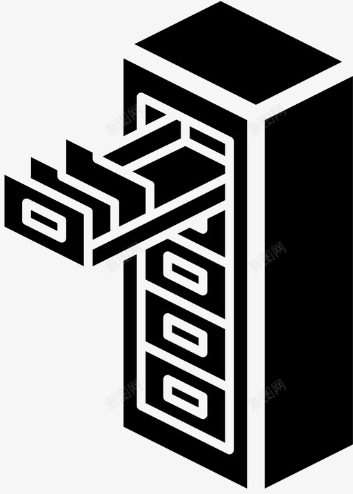文件柜家具办公室图标svg_新图网 https://ixintu.com 办公室 家具 家具实心 文件柜