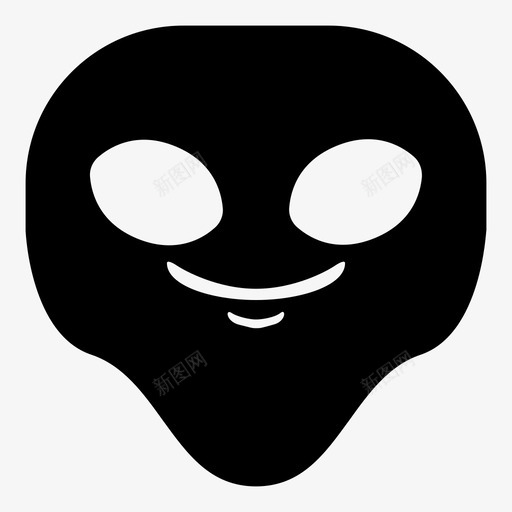 外星人微笑表情符号微笑图标svg_新图网 https://ixintu.com 外星人微笑 微笑 表情符号 韩娜表情符号外星人版