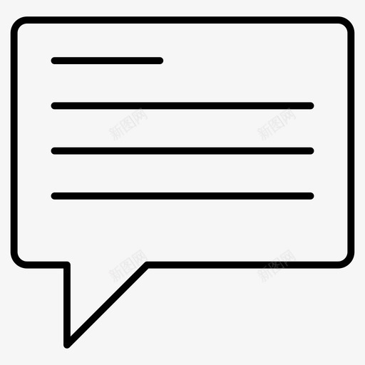 泡泡商务聊天图标svg_新图网 https://ixintu.com 信息 商务 泡泡 聊天 评论 购物电子商务细线图标