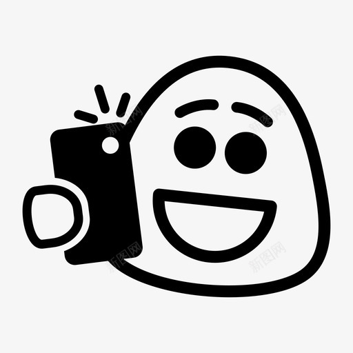 自拍手机照片图标svg_新图网 https://ixintu.com 图片 微笑2 手机 照片 自拍