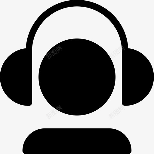 耳机音频收听图标svg_新图网 https://ixintu.com 收听 耳机 音乐 音频