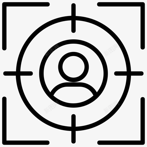 目标受众核心受众预期用户图标svg_新图网 https://ixintu.com 核心受众 潜在客户 目标受众 目标市场 项目管理线图标 预期用户